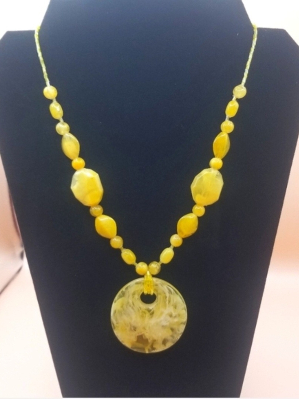 Body Central Yellow Bead Pendant Necklace - Women Jewelry